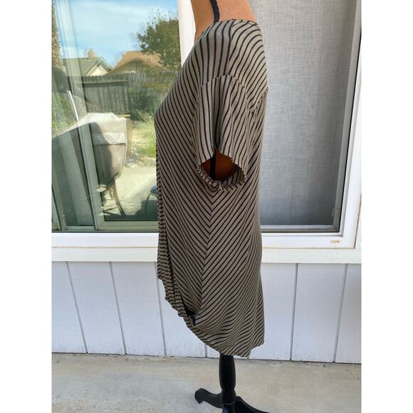 Maeve Cap Sleeve Women's Wrap Top Olive with Black Stripes NWT‎ Size XL - Picture 8 of 15